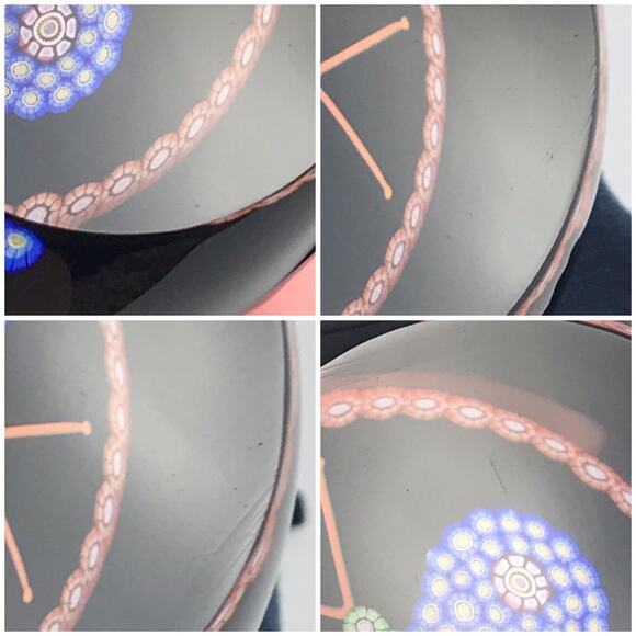 Perthshire 1989B Millefiori Butterfly Garland Faceted Vintage Insect Paperweight - Picture 15 of 15